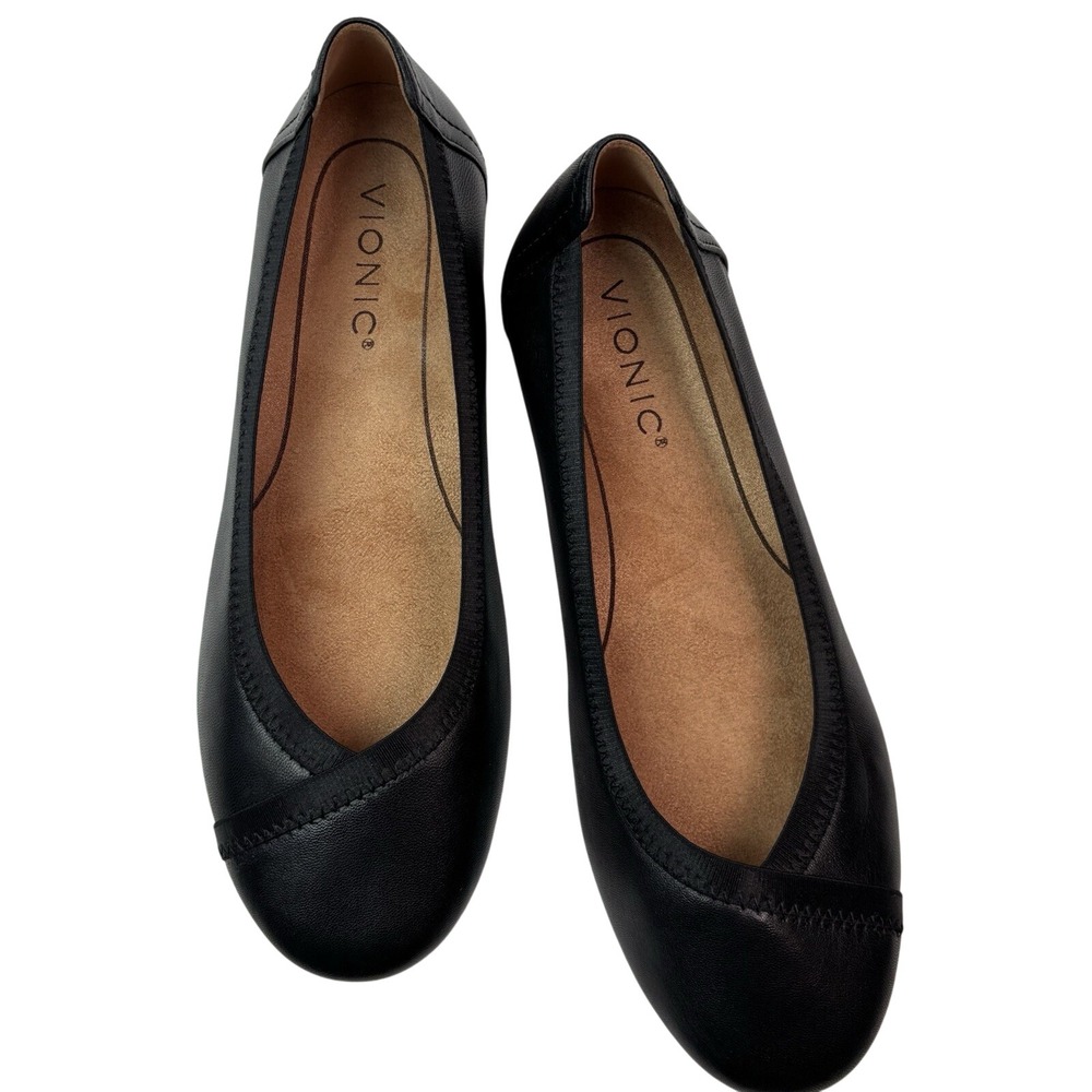 Vionic Women's Caroll Black Ballet Flats 10010058-001 - Picture 2 of 8